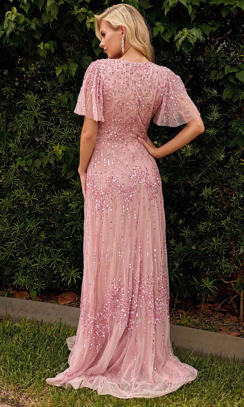 Primavera Couture 13153 - V-Neck Sequin Embellished Evening Gown Mother of the Bride Dresses