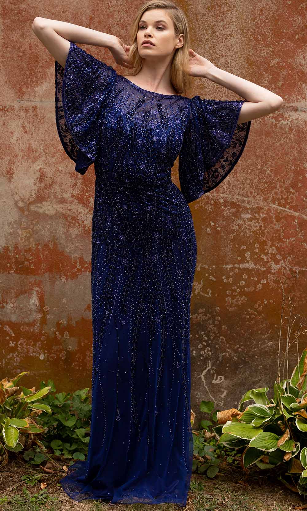 Primavera Couture 3681 - Trailing Beaded Evening Gown Evening Dresses