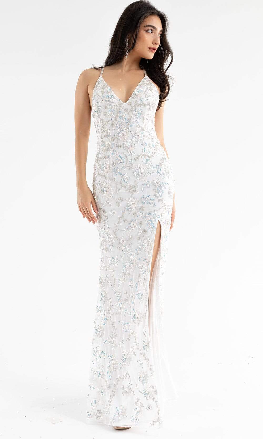 Primavera Couture - 3731 Sleeveless Plunging V-Neck Dress Special Occasion Dress