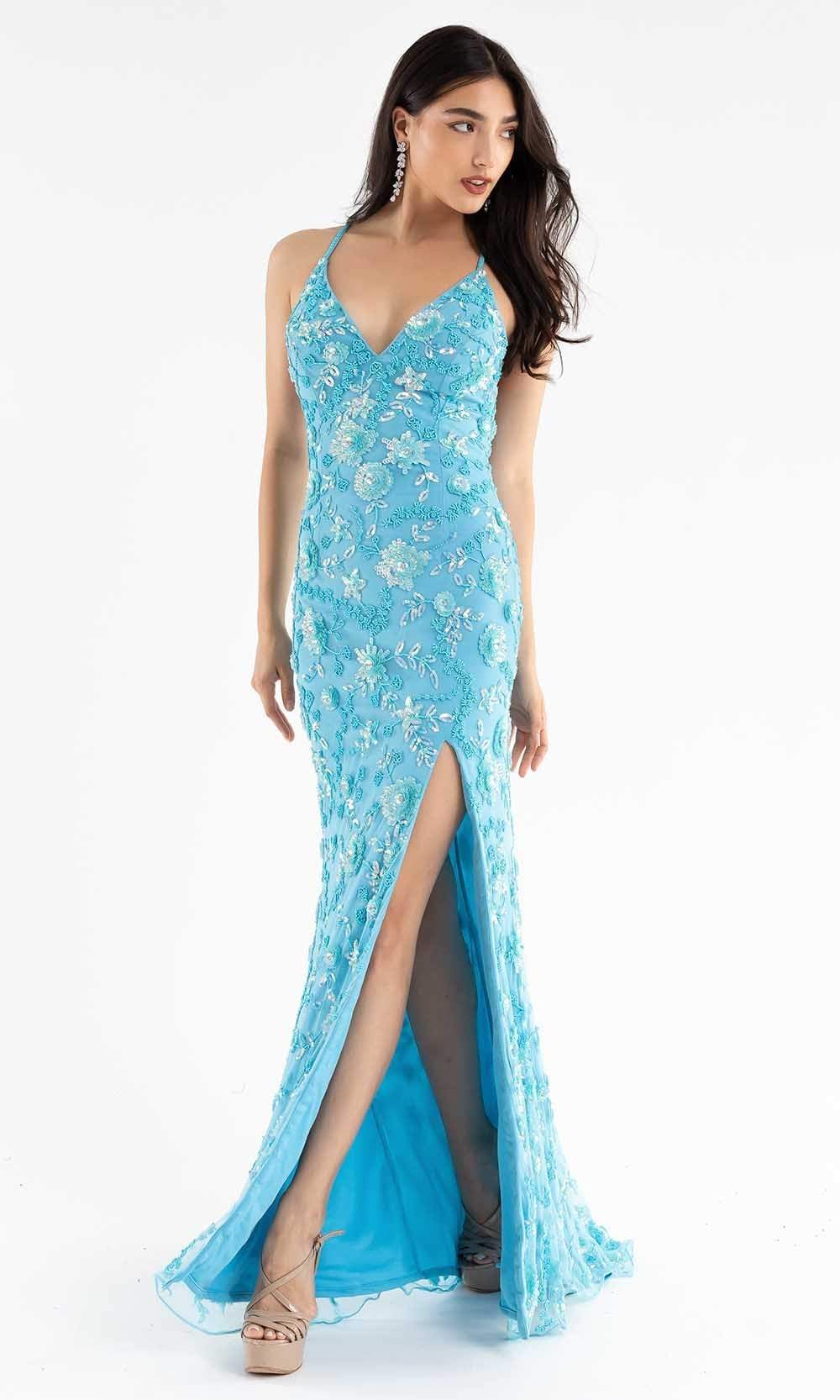 Primavera Couture - 3731 Sleeveless Plunging V-Neck Dress Special Occasion Dress