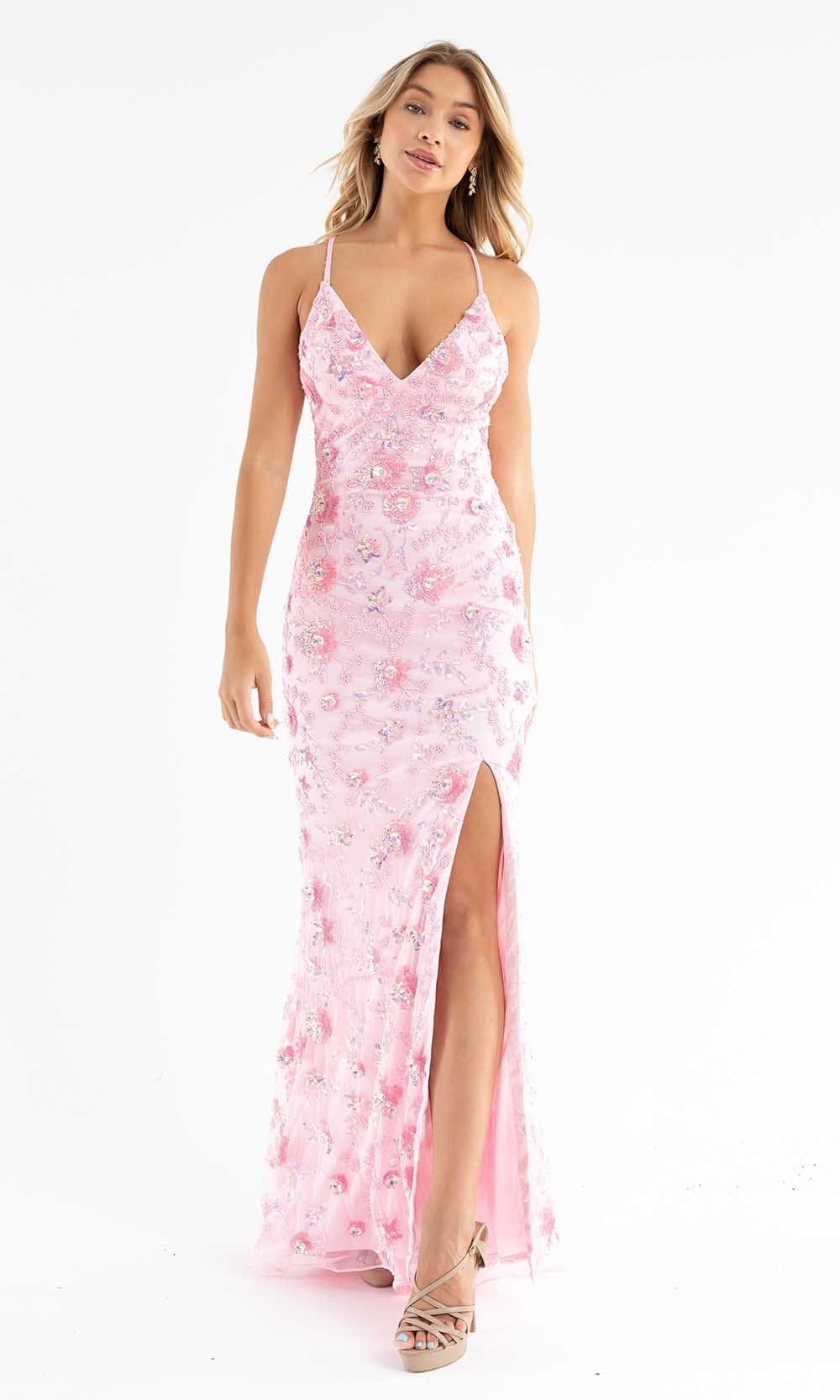 Primavera Couture - 3731 Sleeveless Plunging V-Neck Dress Special Occasion Dress