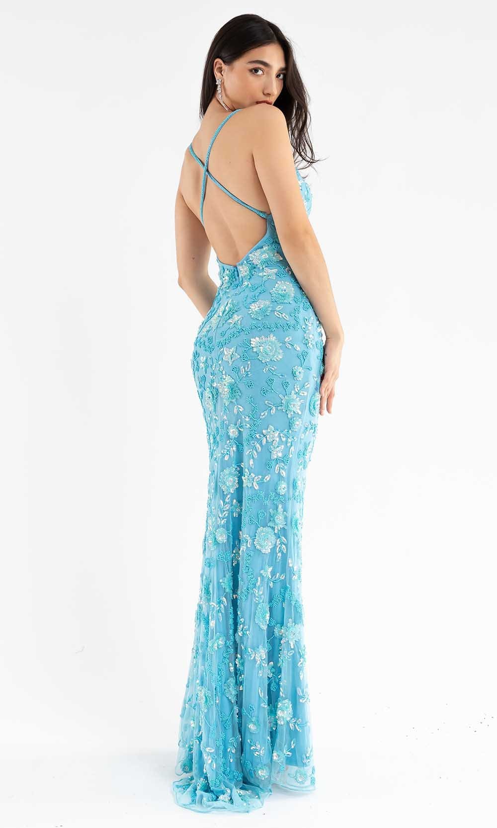 Primavera Couture - 3731 Sleeveless Plunging V-Neck Dress Special Occasion Dress