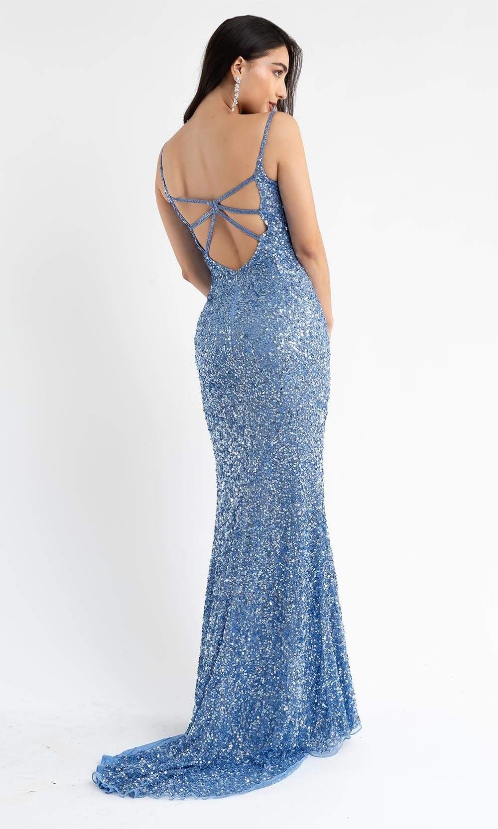 Primavera Couture - 3792 Sleeveless Sequin High Slit Dress Special Occasion Dress