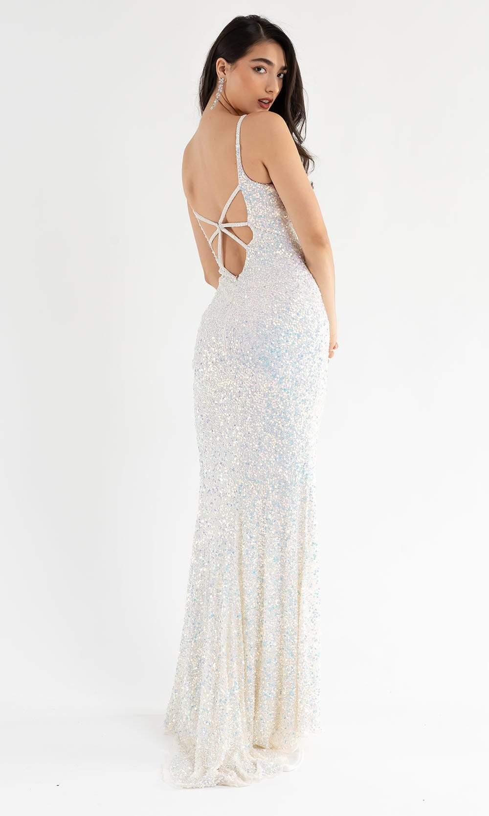 Primavera Couture - 3792 Sleeveless Sequin High Slit Dress Special Occasion Dress