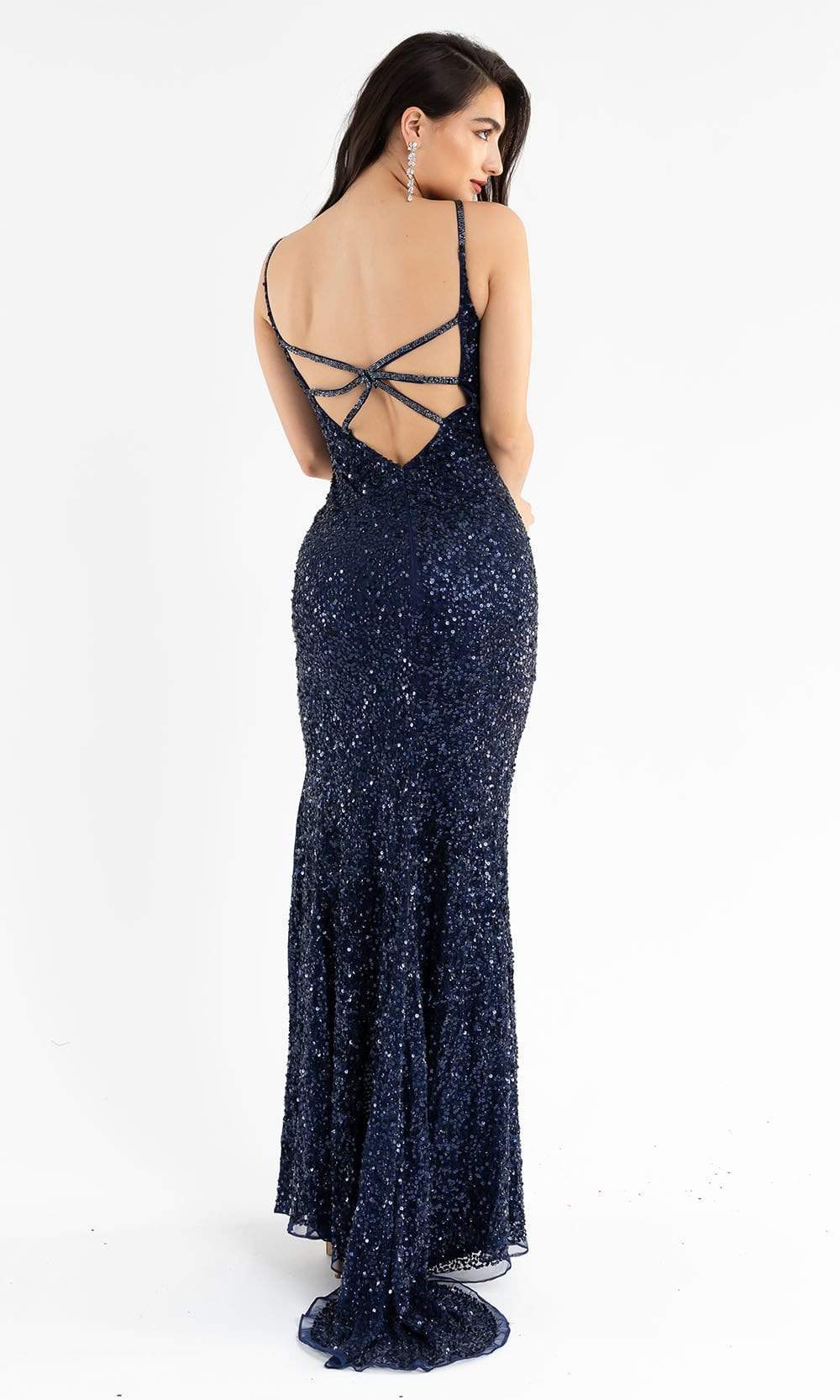 Primavera Couture - 3792 Sleeveless Sequin High Slit Dress Special Occasion Dress