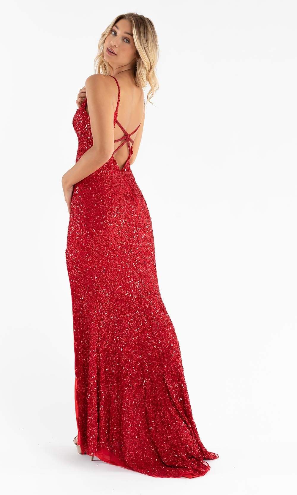 Primavera Couture - 3792 Sleeveless Sequin High Slit Dress Special Occasion Dress