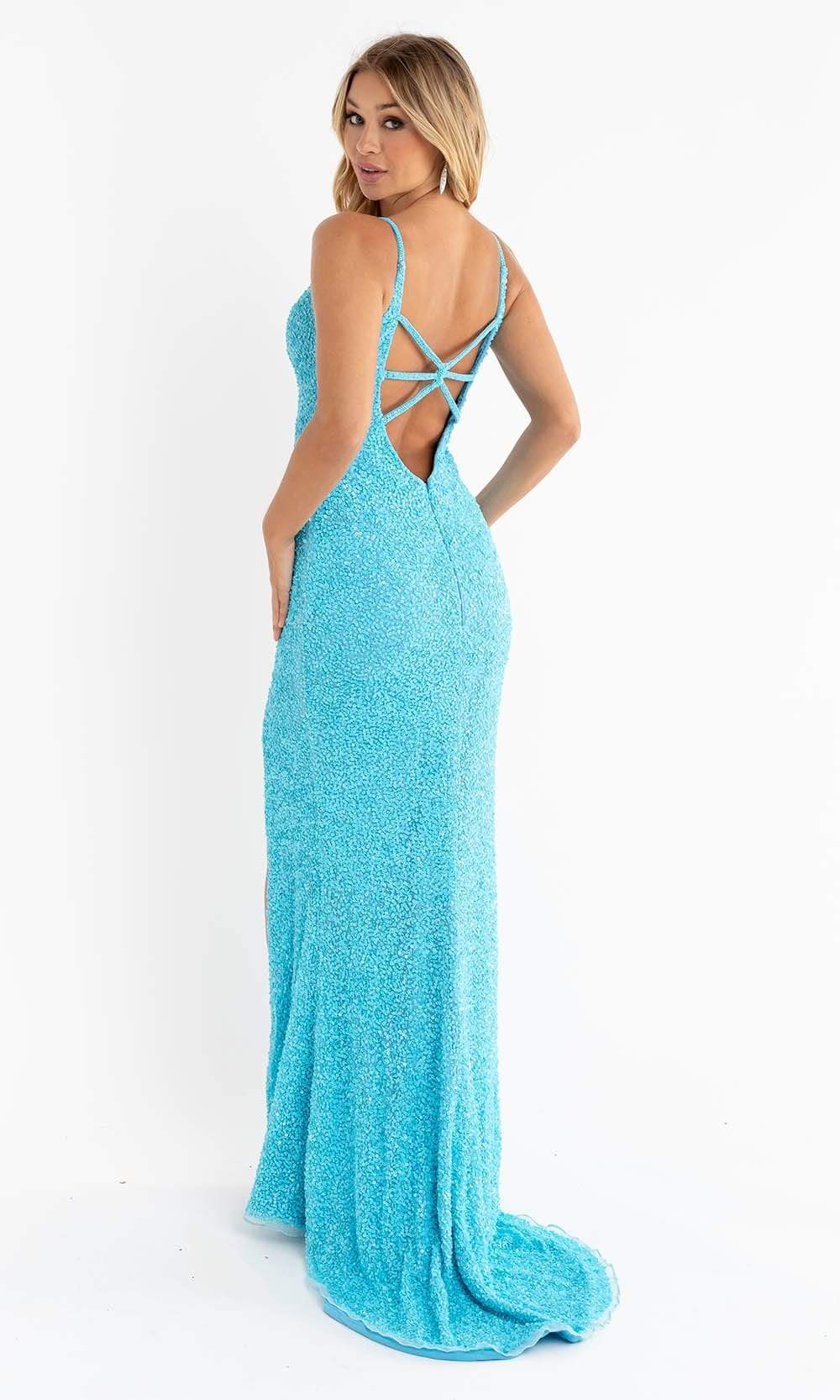 Primavera Couture - 3792 Sleeveless Sequin High Slit Dress Special Occasion Dress