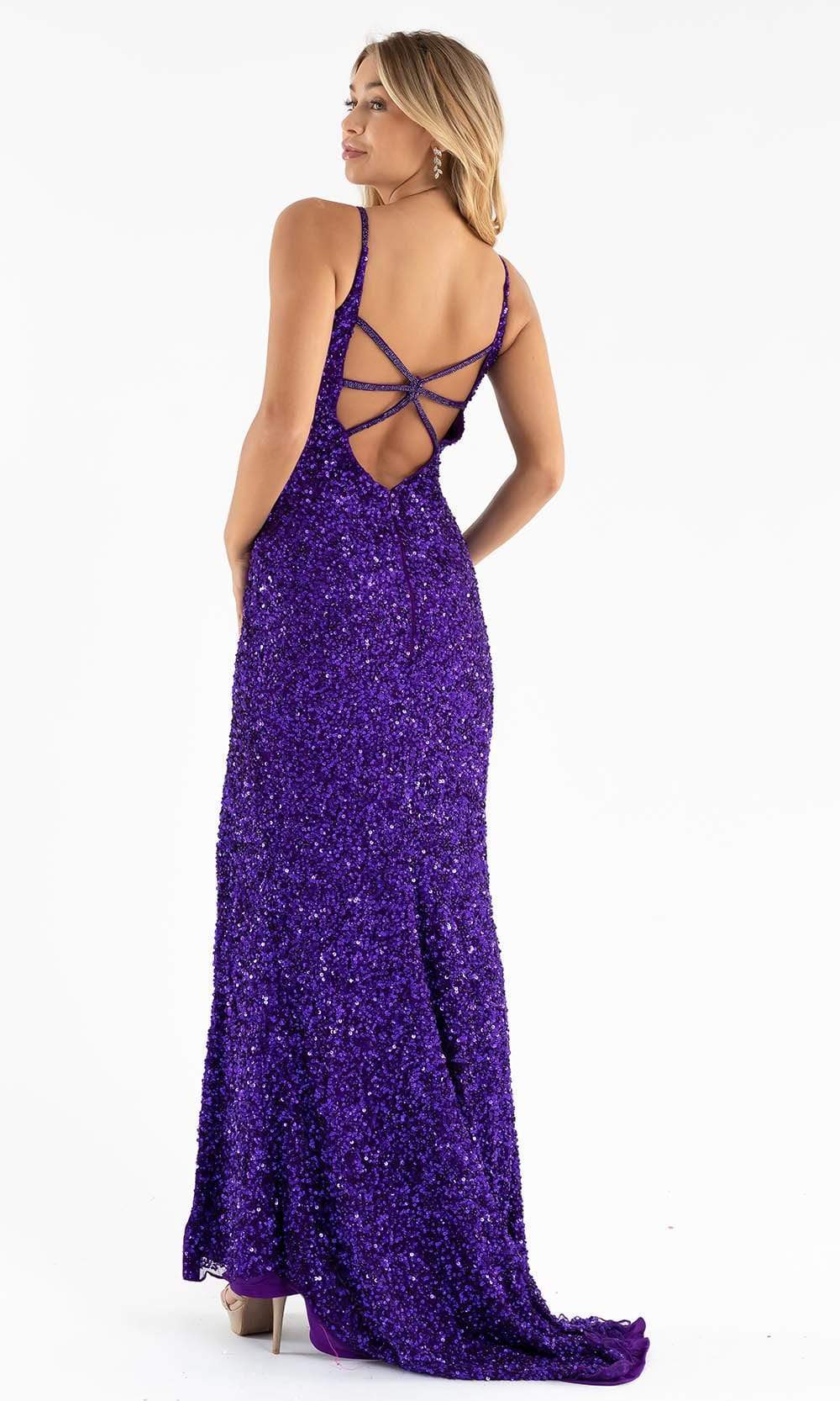 Primavera Couture - 3792 Sleeveless Sequin High Slit Dress Special Occasion Dress