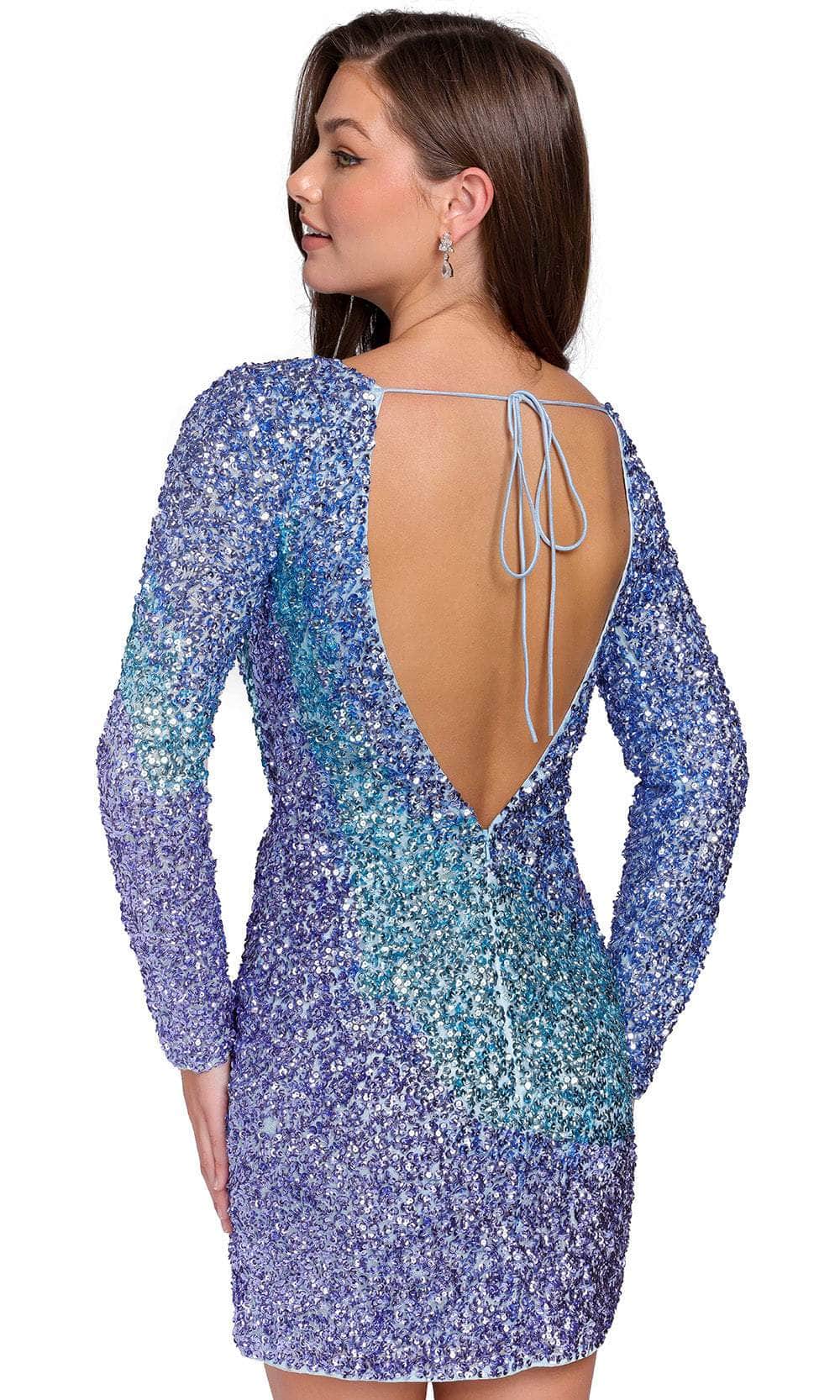 Primavera Couture 3819 - High-Neck Ombre Cocktail Dress Special Occasion Dress