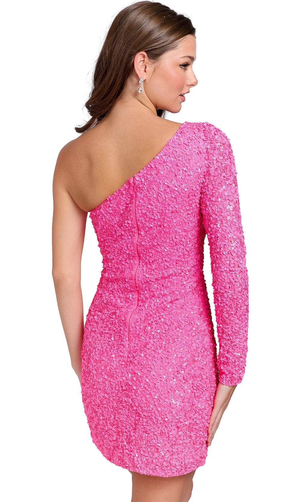Primavera Couture 3860 - One Sleeved Sequin Cocktail Dress Special Occasion Dress