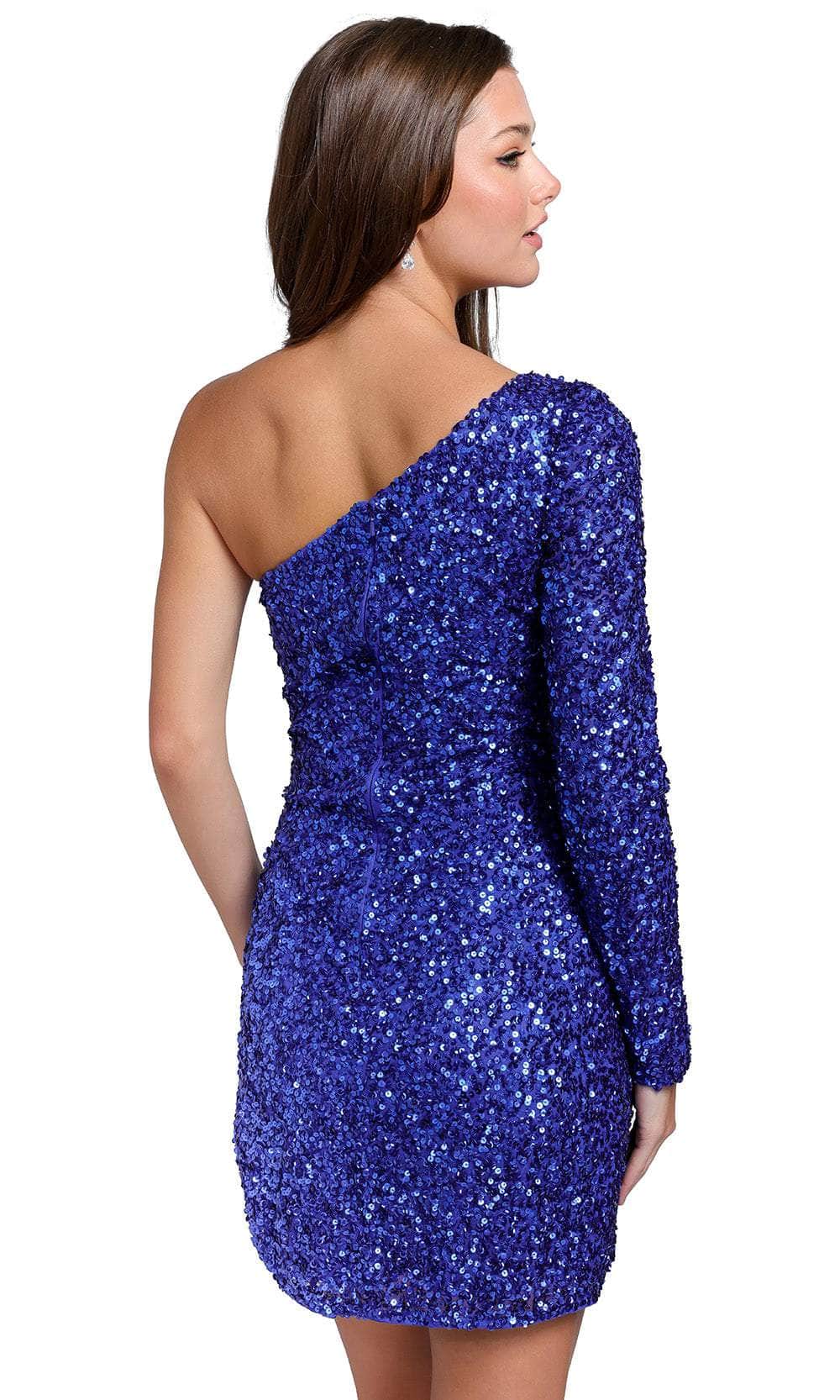 Primavera Couture 3860 - One Sleeved Sequin Cocktail Dress Special Occasion Dress
