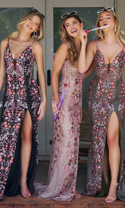 Primavera Couture 4313 - Vintage Floral Prom Dress Prom Dresses