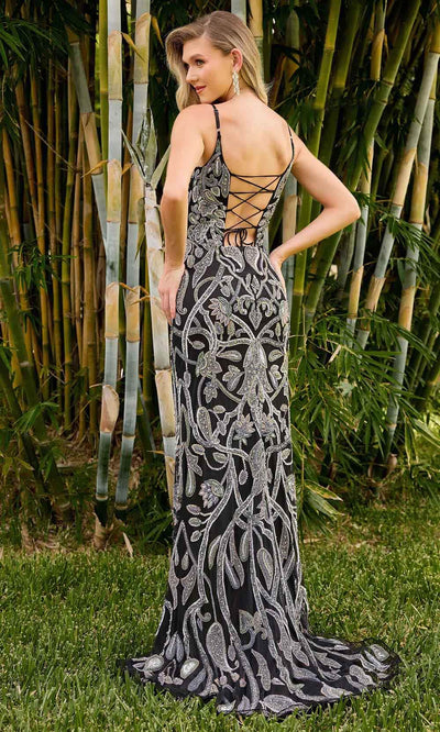 Primavera Couture 4369 - Beaded V-Neck Prom Gown Prom Dresses