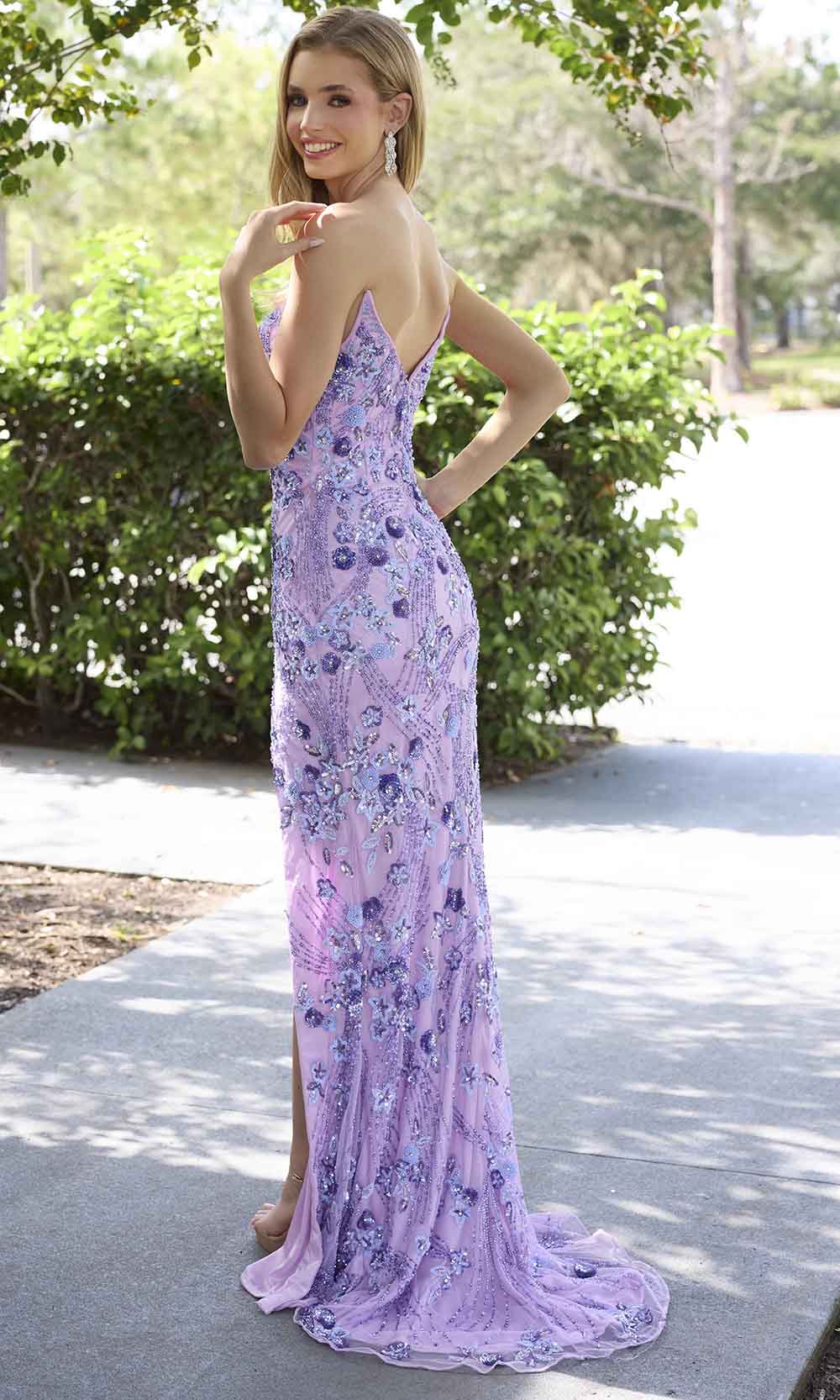 Primavera Couture 4374 - Strapless V-Back Prom Dress Evening Dresses