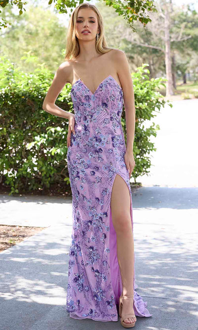 Primavera Couture 4374 - Strapless V-Back Prom Dress Evening Dresses