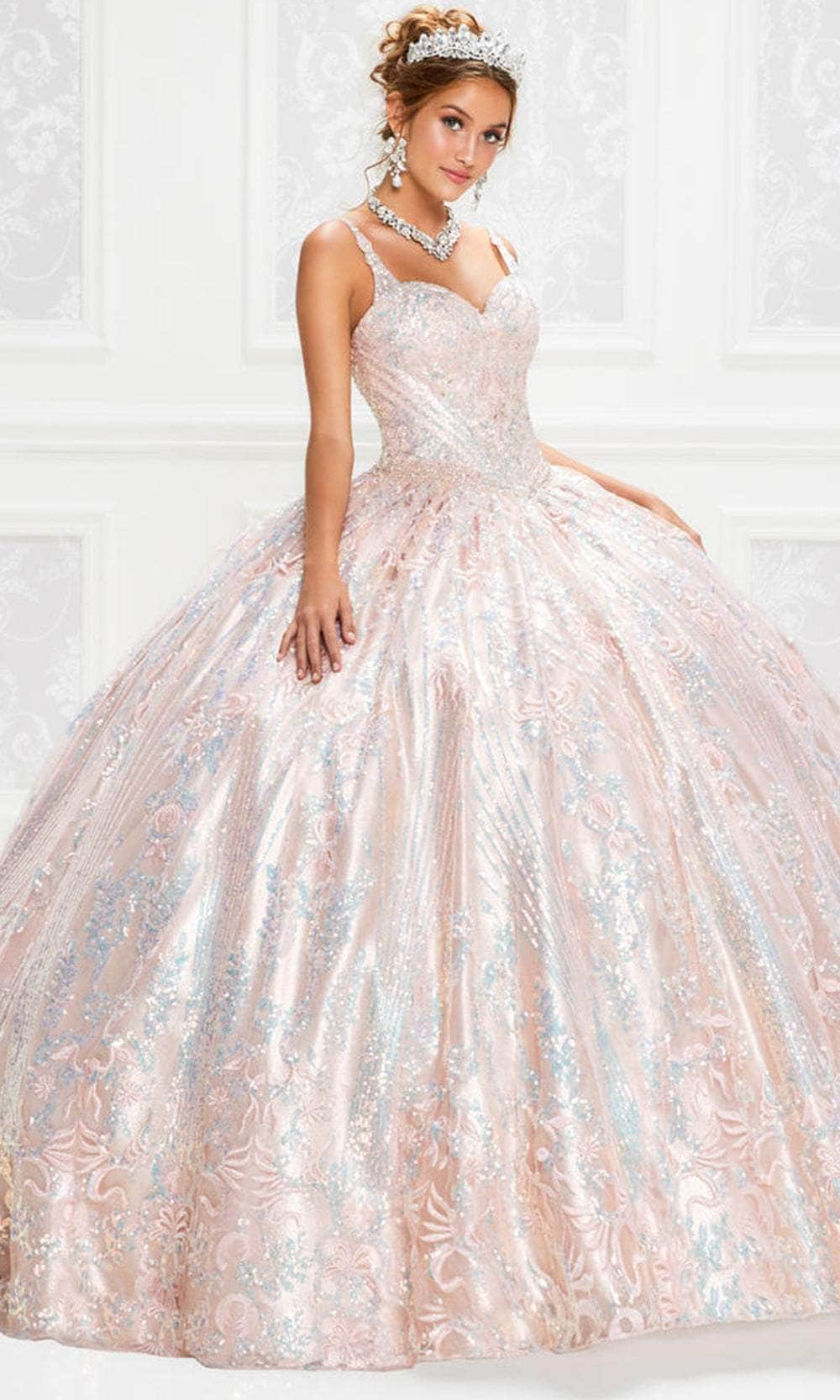 Princesa by Ariana Vara PR12009 - Lace V-Neck Ball Gown Quinceanera Dresses