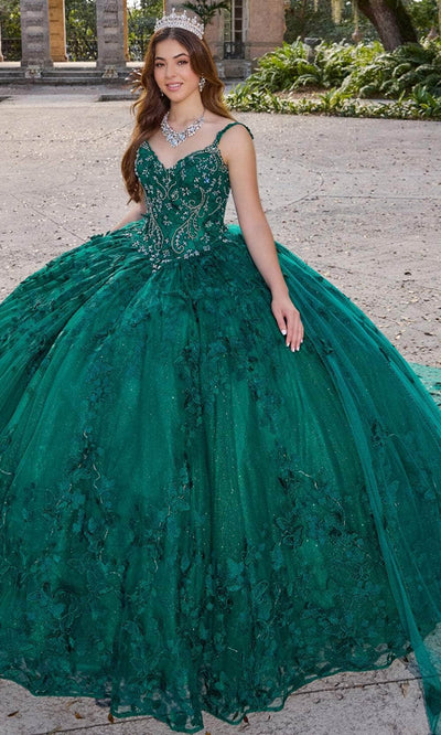 Princesa by Ariana Vara PR12261 - Light-Up Quinceañera Ball Gown Quinceanera Dresses / 00  Emerald