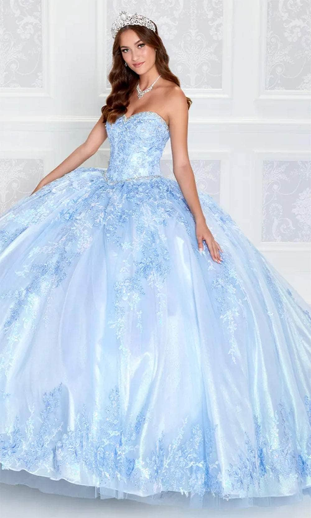 Princesa by Ariana Vara PR12265 - Cinderella-Inspired Quinceañera Gown Quinceanera Dresses / 00  Lt.Blue