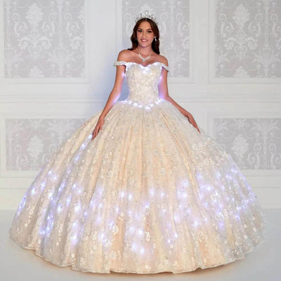 Princesa by Ariana Vara PR12266 - Off-Shoulder Quinceañera Ball Gown Quinceanera Dresses