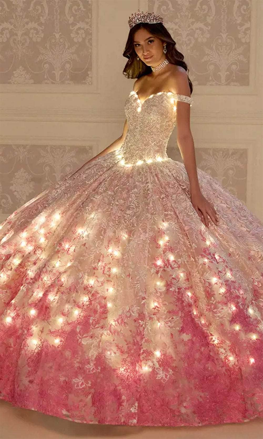 Princesa by Ariana Vara PR12275 - V-Neck Quinceañera Ball Gown Special Occasion Dress