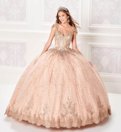 Princesa by Ariana Vara PR21964 - Cap Sleeve Embellished Ball Gown Quinceanera Dresses