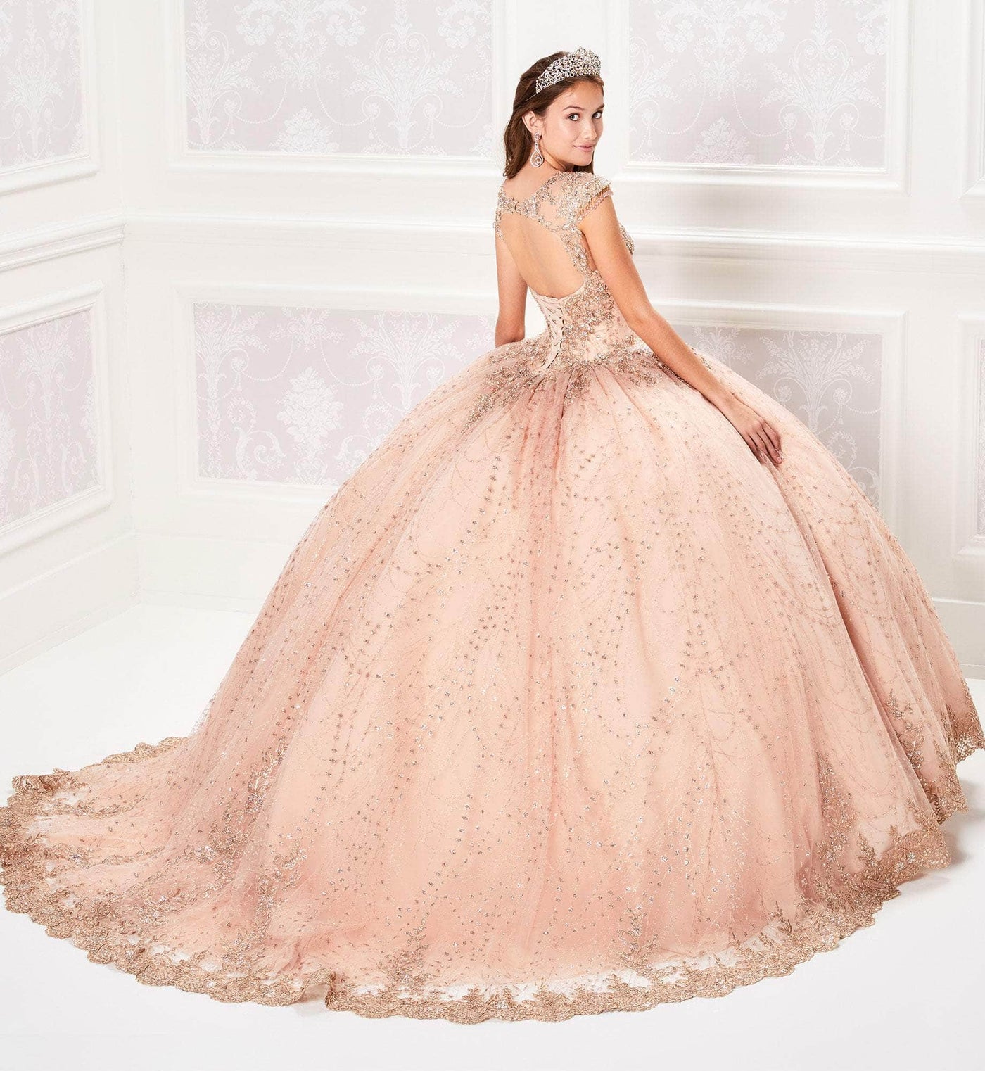 Princesa by Ariana Vara PR21964 - Cap Sleeve Embellished Ball Gown Quinceanera Dresses