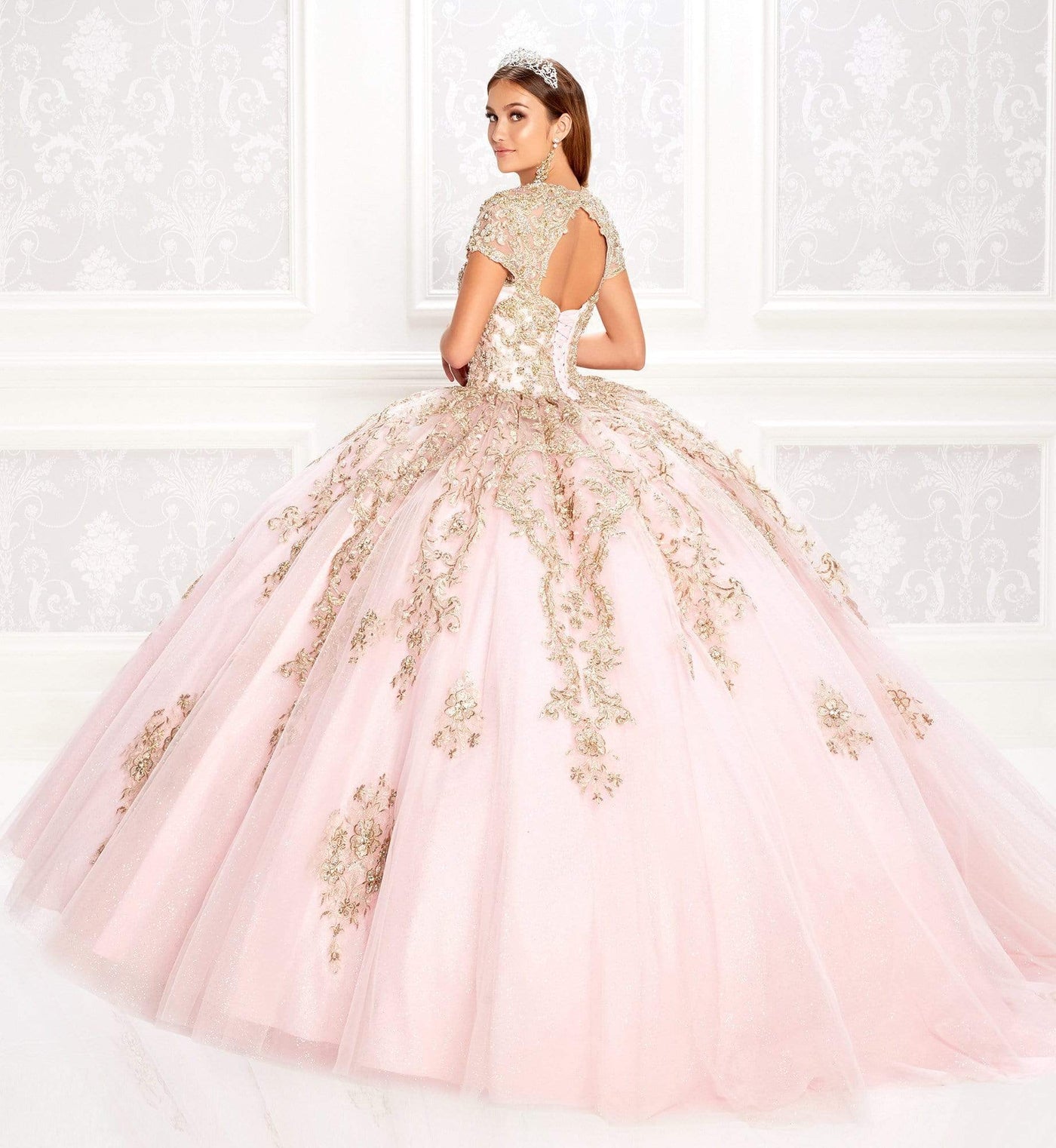 Princesa by Ariana Vara - PR22025 Short Sleeve Ball Gown Quinceanera Dresses