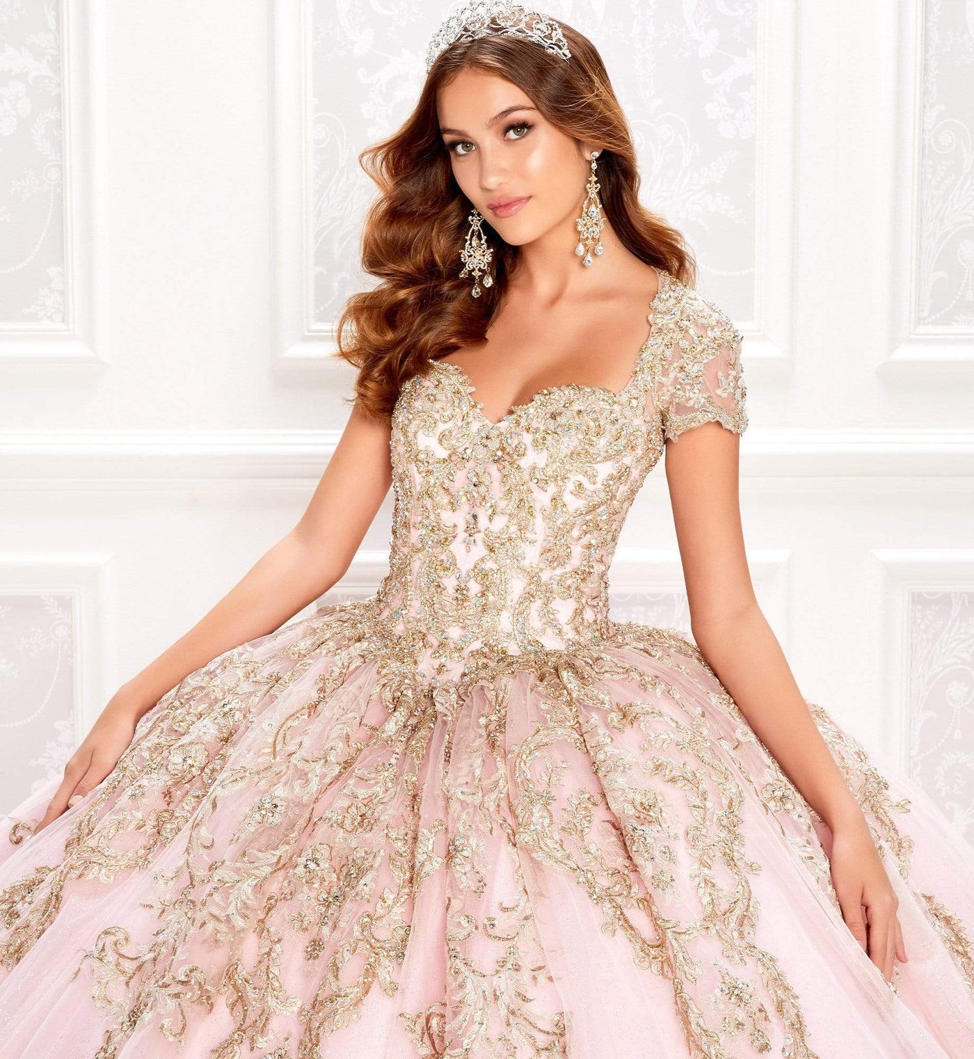 Princesa by Ariana Vara - PR22025 Short Sleeve Ball Gown Quinceanera Dresses