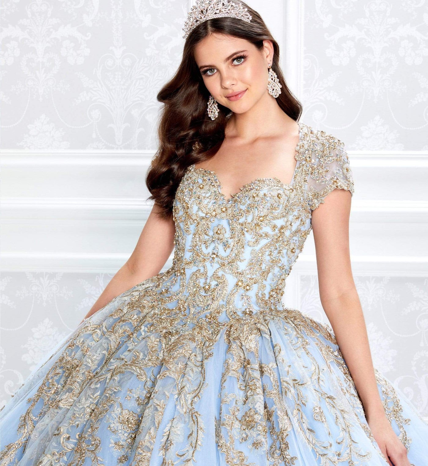 Princesa by Ariana Vara - PR22025 Short Sleeve Ball Gown Quinceanera Dresses