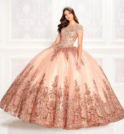 Princesa by Ariana Vara PR22026 - Beaded Jewel Neckline Ballgown Quinceanera Dresses