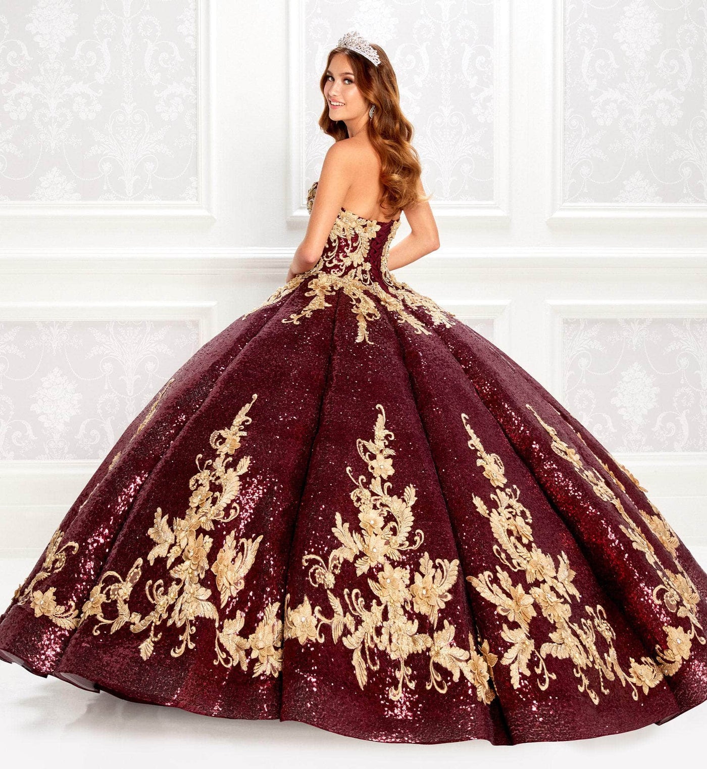 Princesa by Ariana Vara PR22030 - Sequin Strapless Ball Gown Quinceanera Dresses