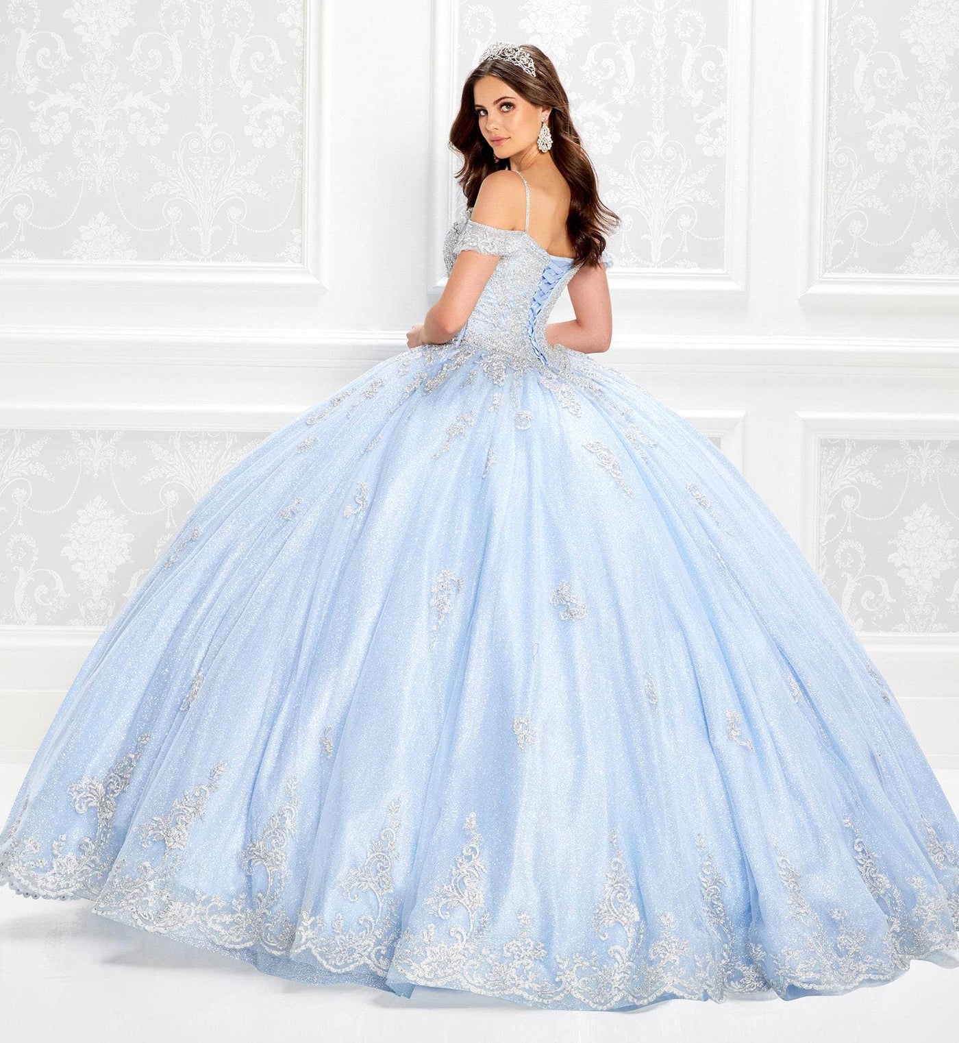 Princesa by Ariana Vara PR22032 - Cold Shoulder V-Neck Ball Gown Quinceanera Dresses