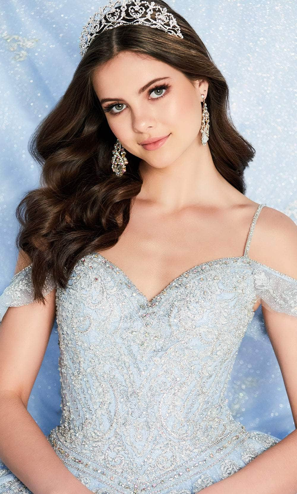 Princesa by Ariana Vara PR22032 - Cold Shoulder V-Neck Ball Gown Quinceanera Dresses