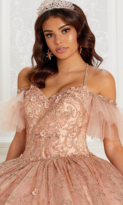 Princesa by Ariana Vara PR22144 - Embroidered Glitter Tulle Quinceañera Ball Gown Quinceanera Dresses