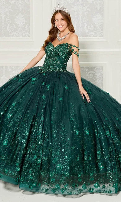 Princesa by Ariana Vara PR22145 - Sweetheart Neckline Quinceañera Gown Quinceanera Dresses / 00  Emerald