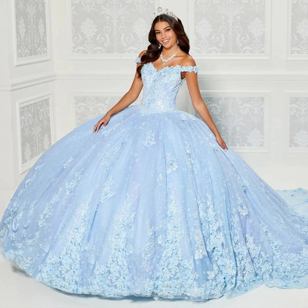 Princesa by Ariana Vara PR30111 - Off-Shoulder Quinceañera Ball Gown Quinceanera Dresses