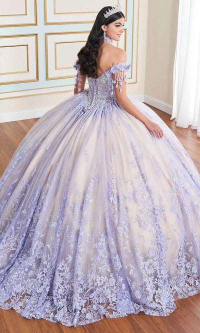 Princesa by Ariana Vara PR30172 - Off-Shoulder Floral Embellished Ball Gown Quinceanera Dresses