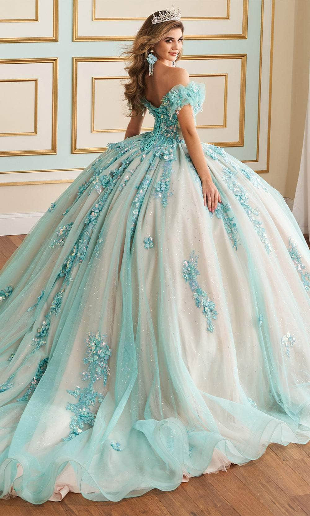 Princesa by Ariana Vara PR30174 - Floral Quinceañera Ball Gown Quinceanera Dresses