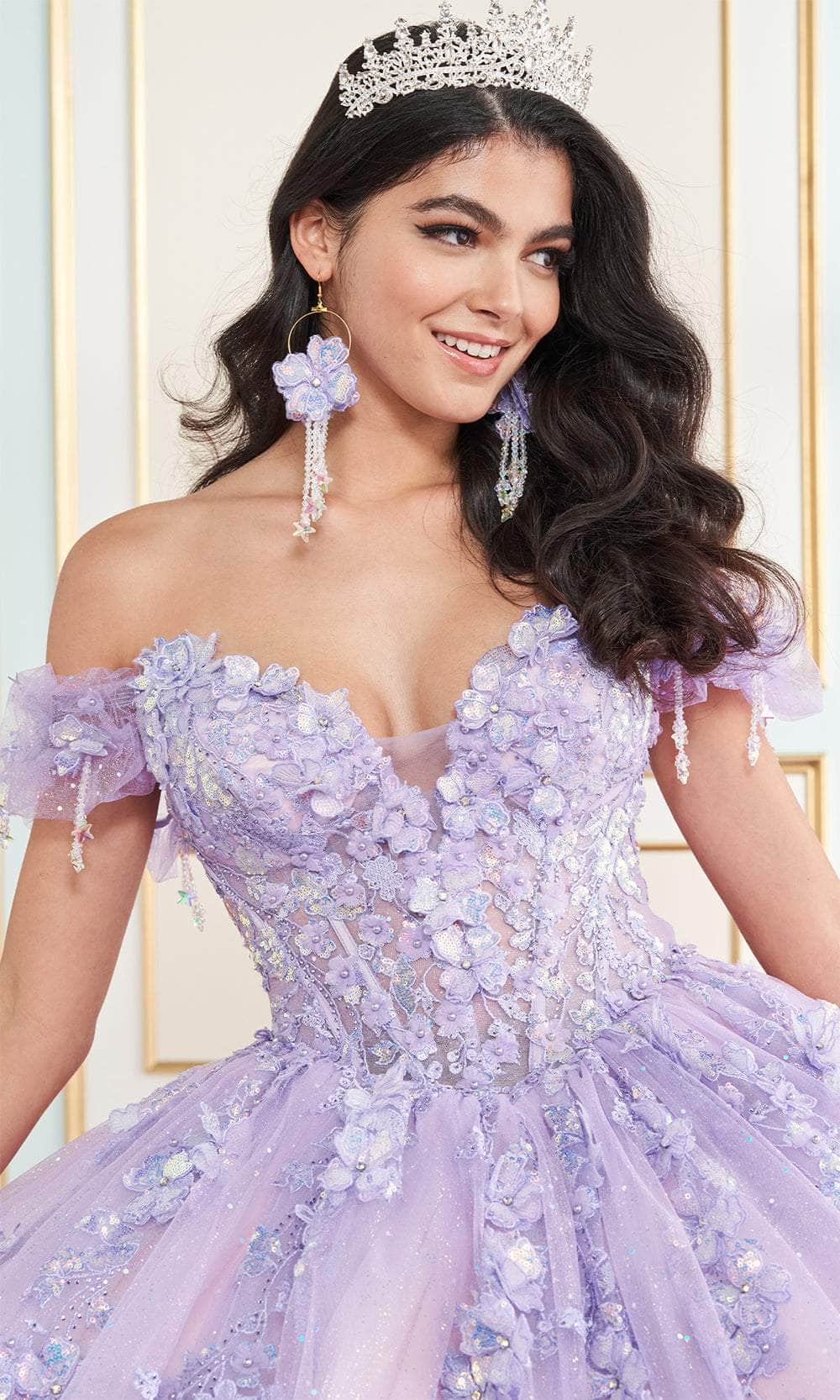 Princesa PR30174 Long Quinceanera Dress Seamist / 6 Princesa PR30174 Long Quinceanera Dress Seamist / 6