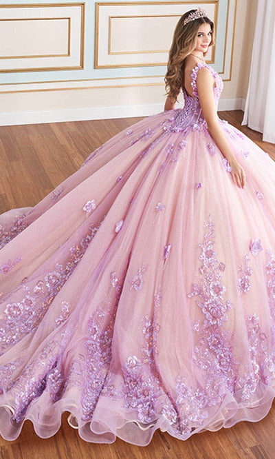 Princesa by Ariana Vara PR30179 - Sequin Embellished V-Neck Ball Gown Quinceanera Dresses