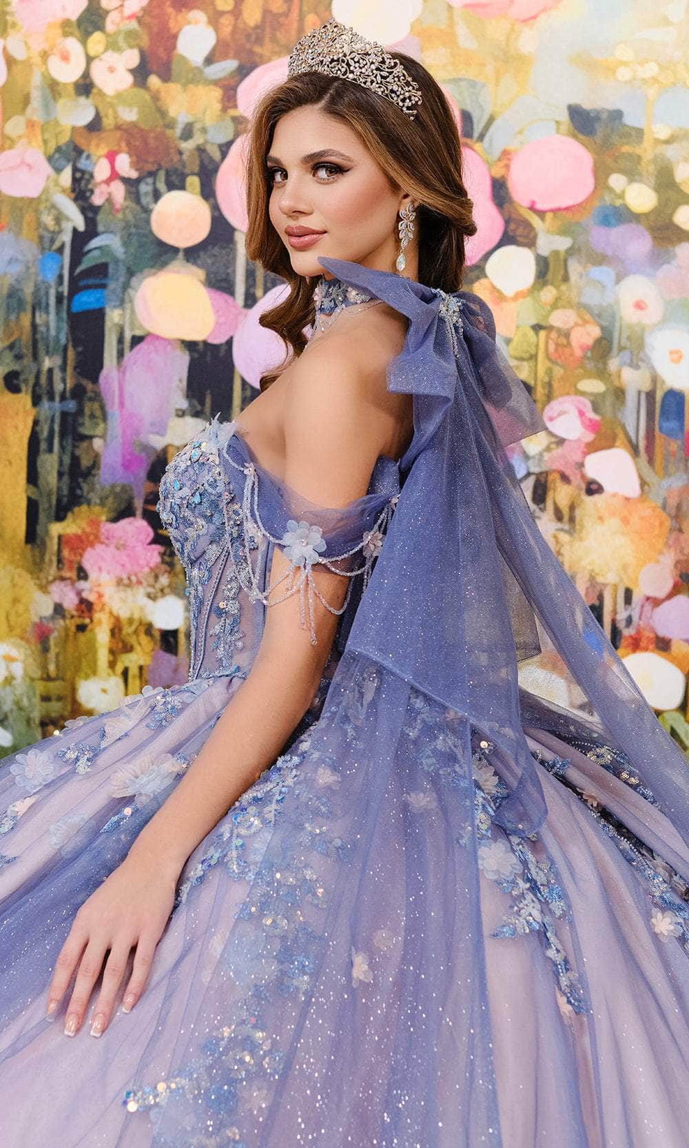 Princesa by Ariana Vara PR30194 - 3D Floral Appliqued Quinceanera Gown Quinceanera Dresses