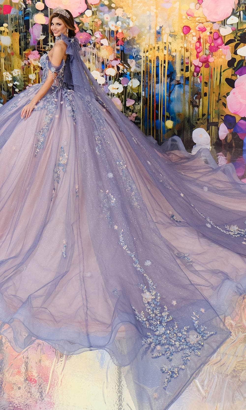 Princesa by Ariana Vara PR30194 - 3D Floral Appliqued Quinceanera Gown Quinceanera Dresses