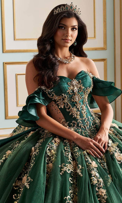 Princesa by Ariana Vara PR30197 - Puff Sleeve Sweetheart Corset Ballgown Quinceanera Dresses
