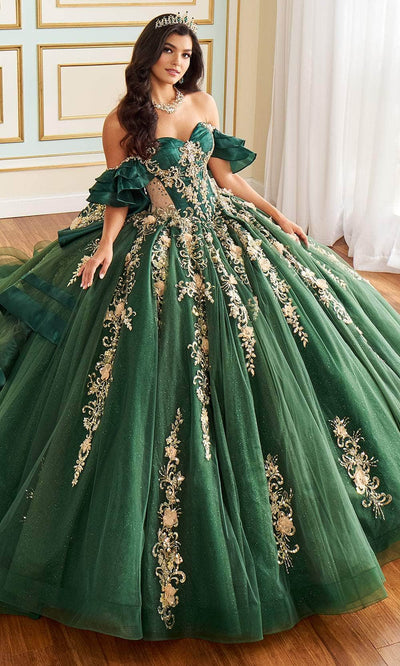 Princesa by Ariana Vara PR30197 - Puff Sleeve Sweetheart Corset Ballgown Quinceanera Dresses