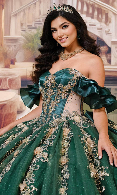 Princesa by Ariana Vara PR30197 - Puff Sleeve Sweetheart Corset Ballgown Quinceanera Dresses
