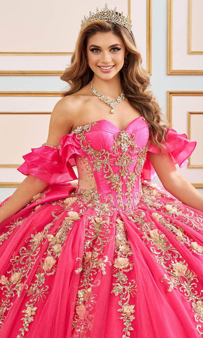 Princesa by Ariana Vara PR30197 - Puff Sleeve Sweetheart Corset Ballgown Quinceanera Dresses