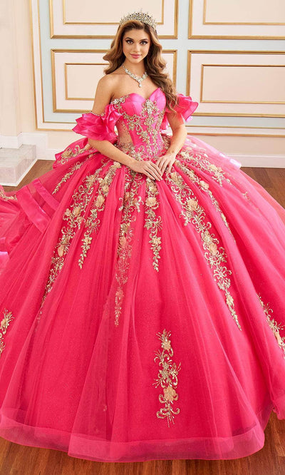 Princesa by Ariana Vara PR30197 - Puff Sleeve Sweetheart Corset Ballgown Quinceanera Dresses