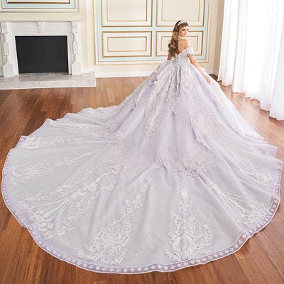 Princesa by Ariana Vara PR70101 - Off-Shoulder Glitter Tulle Ball Gown Quinceanera Dresses