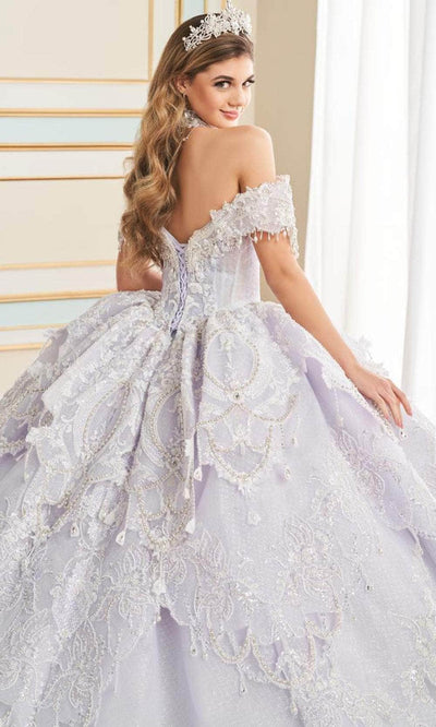 Princesa by Ariana Vara PR70101 - Off-Shoulder Glitter Tulle Ball Gown Quinceanera Dresses