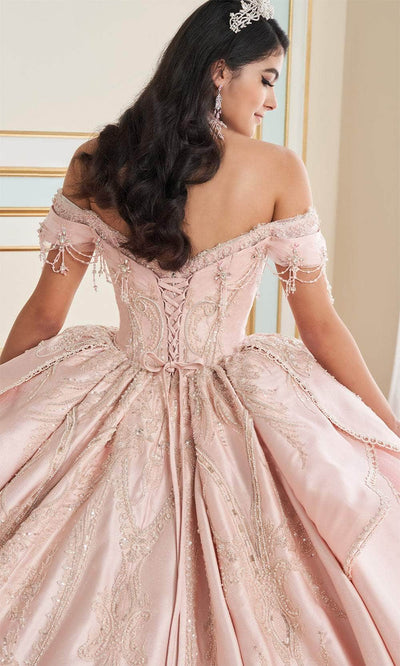 Princesa by Ariana Vara PR70102 - Stone Accented Off-Shoulder Ball Gown Quinceanera Dresses